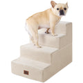 EHEYCIGA Dog Stairs for Bed 18" H, 4-Step Dog Steps for High Bed, Pet Steps for Small Dogs and Cats, Non-Slip Balanced Pet Ramp Indoor, Grey