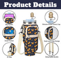 Stanley Cup Bag, Cup Holder for Stanley 30oz/40oz Tumbler with Handle, Stanley Carrier Bag with 4Pcs Cute Straw Topper for Stanley Cup Accessories