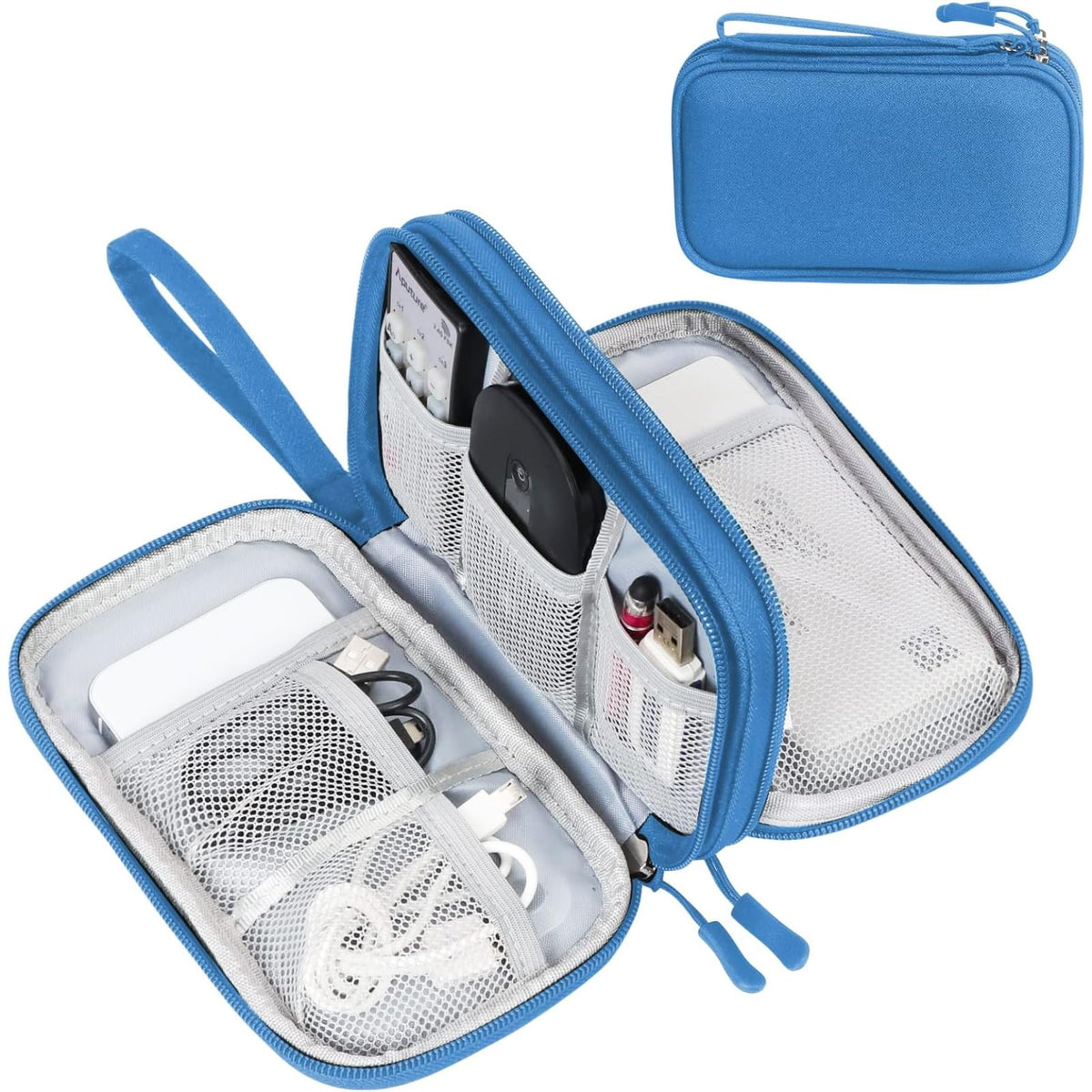 FYY Electronic Organizer, Travel Tech Pouch Bag, Cable Organizer Black