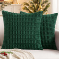 MIULEE Fall Decorative Throw Pillow Covers 18x18 Dark Rust Pack of 2