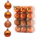 Diahom Christmas Ball 24ct 1.57 Inches Gold Mini Xmas Hanging Ornaments