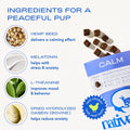 Native Pet Calming Chews for Dogs Medium Breed - 60 Calming Dog Treats - Hemp Seed, Melatonin, L-Theanine - Supports Calm Behavior - 30 Chews