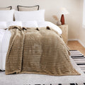 Burnt Orange Fleece Throw Blanket 50”×60” for Couch Sofa Livingroom