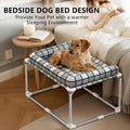 Bedside Cosleeper Dog Bed with Bloster, Height Elevated Pillow Bed Dog