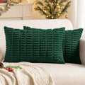 MIULEE Fall Decorative Throw Pillow Covers 18x18 Dark Rust Pack of 2