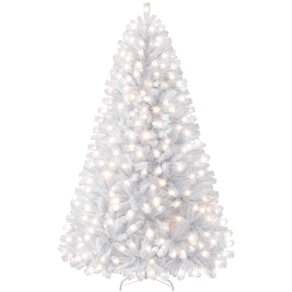 Yaheetech 6ft Pre-lit Christmas Tree with 300 Warm White Lights, Green