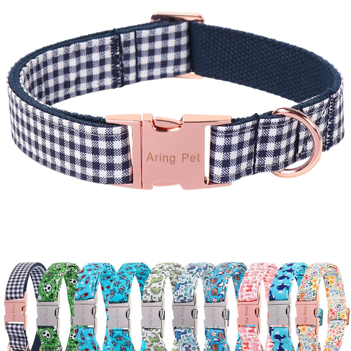 ARING PET Fall Dog Collar-Cotton Maple Leaves Dog Collar for Small Dogs, Adjustable Lightweight Dog Collars with Quick Release Buckle for Small Medium Large Dogs