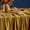 Christmas Gold Velvet Table Cloth Rectangle Table Fall French Table Cloth