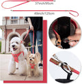 Puppytie xs Dog Harness with Multifunction Dog Leash,Soft Adjustable No Choke Escape Proof Pet Harness Vest,red-Camellia,XS