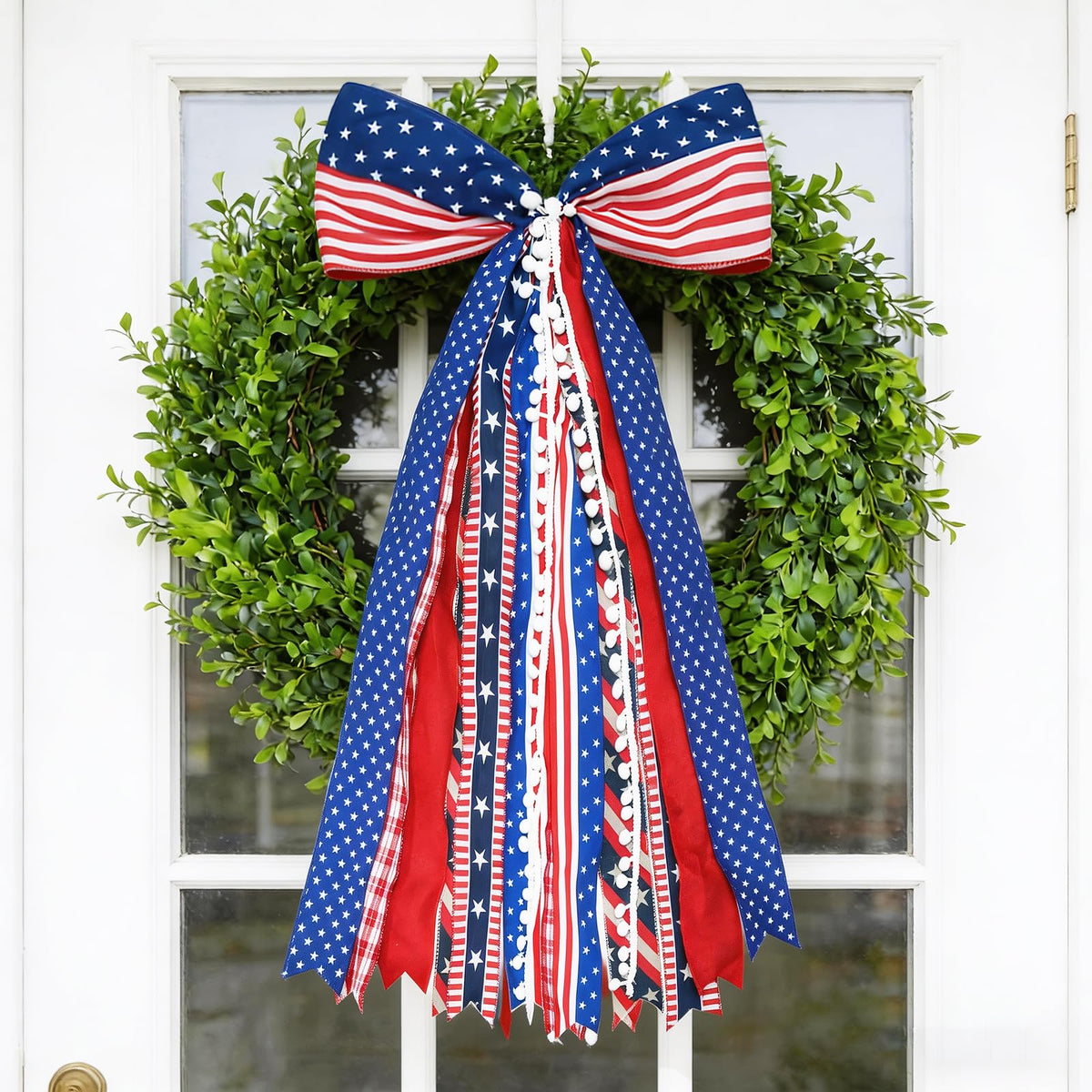 Fall Decor - Large Autumn Harvest Wreath Bow for Front Door 27x13 Inch