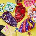 Weewooday 9 Pcs Holiday Dog Bandanas Halloween Trick or Treat Thanksgiving Christmas Bandanas Birthday Scarf Adjustable Large Pet Washable Scarves for Medium Boy Costume Supply