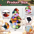12x18 Lighted Christmas Snowman Garden Flag,  Outdoor Decor