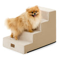 COZY KISS Dog Stairs for Small Dogs, 5 Tier Wider Pet Stairs for High Beds, 23.6" H Non-Slip Dog Steps for Old Cats, Puppies, Small Medium Dogs, 19.7x29.5x23.6 inch, Beige
