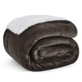 Bedsure GentleSoft Sherpa Fleece Throw Blanket for Couch, Non-Heated, Thick and Warm Throw for Women and Men, Soft Fuzzy Plush Weight Blanket for Winter, Navy, 50x60 Inches