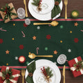 Christmas Table Runner 13 x 72 Inch Green Gingerbread Candy Cane Table Runners for Xmas Dinning Table Decorations