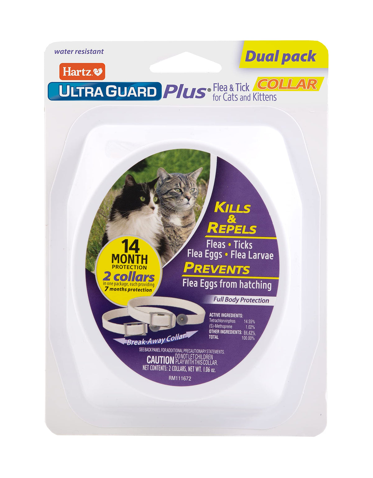 Hartz UltraGuard ProMax Flea & Tick Collar for Cats & Kittens I 14 Months Protection I Soft & Comfortable | Kills Fleas, Ticks, and Larvae I 2 Pack