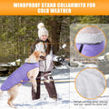 Dog Winter Coat for X-Large Dogs, Easy on Dog Snow Fleece Coat Velcro Waterproof Pet Puffer Jacket with Harness Hole Adjustable Reflective Quilted Pet Cold Weather Vest for Girl Female