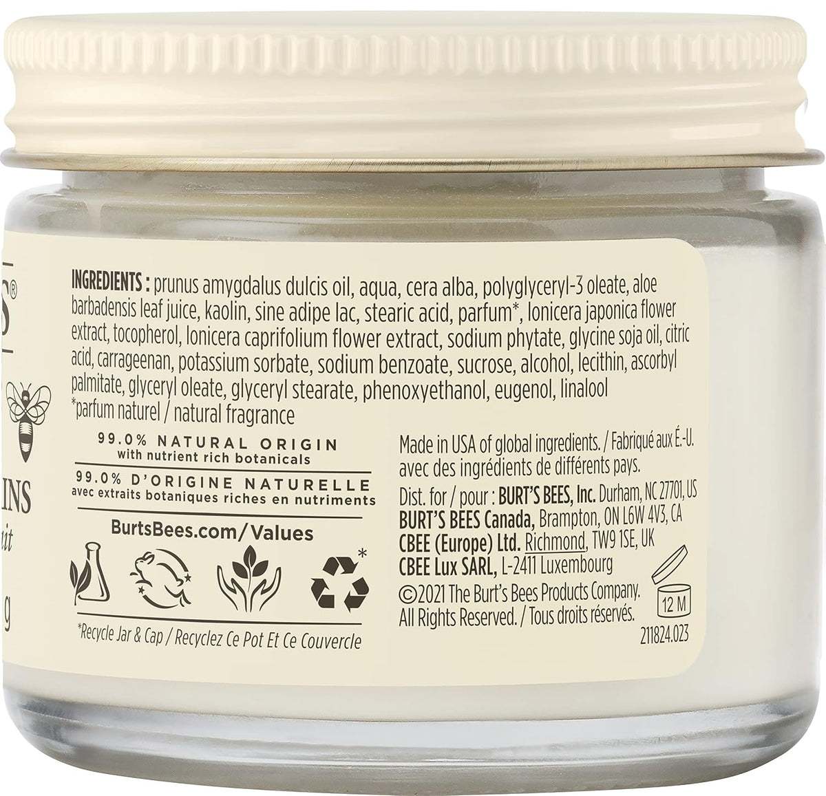 Burt's Bees Almond & Milk Hand Cream, 2 Oz (Pack of 2)