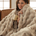 Bedsure Fluffy Bubble Faux Fur Throw Blanket, 50"x60", Cream