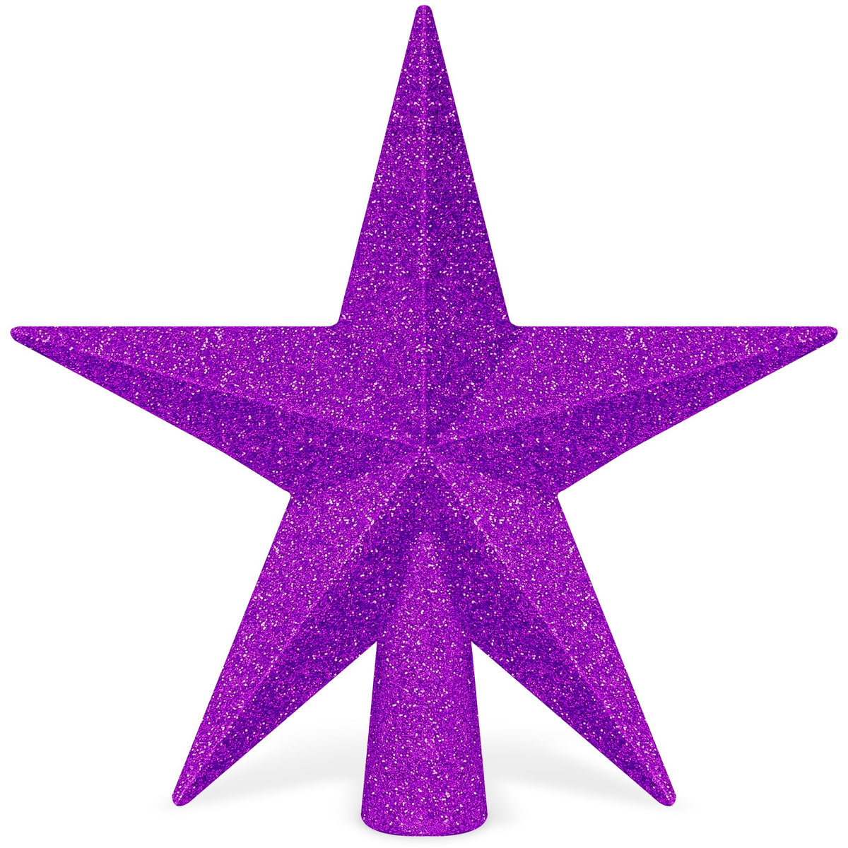 Christmas Tree Star Topper, 8" Gold Glitter Xmas Star Tree Decorations, 3D