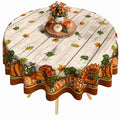Fall Thanksgiving Tablecloth Waterproof Pumpkin Table Cloths for Autumn Harvest Indoor Outdoor Dining Room Decor-60 * 84" Oval