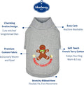 Blueberry Pet Soft & Comfy Merry Christmas Holiday Festive Gingerbread Man Pullover Turtleneck Fall Winter Dog Sweatshirt Coat, Back Length 10", Warm Clothes for Small Dogs