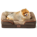 Bedsure Orthopedic Dog Bed Medium Size Dogs - Washable Small Medium Dog Cat Bed Waterproof, Comfort Cats Couch Sofa with Washable Removable Cover, Pets Bed with Nonskid Bottom, Grey, 28"