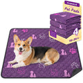 WanpeeGoo Washable Pee Pads for Dogs, Waterproof, 18 x 24 in, 4 Pack, Gray | Super Absorbent, Waterproof and Non-Slip; Washable, Reusable Dog Pads for Crates, Playpens, Floors, Furniture and Travel