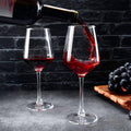 SHYRC Wine Glasses Set of 6, 12oz Clear Red/White Wine Glasses, Long Stem Glasses for Party, Wedding and Home