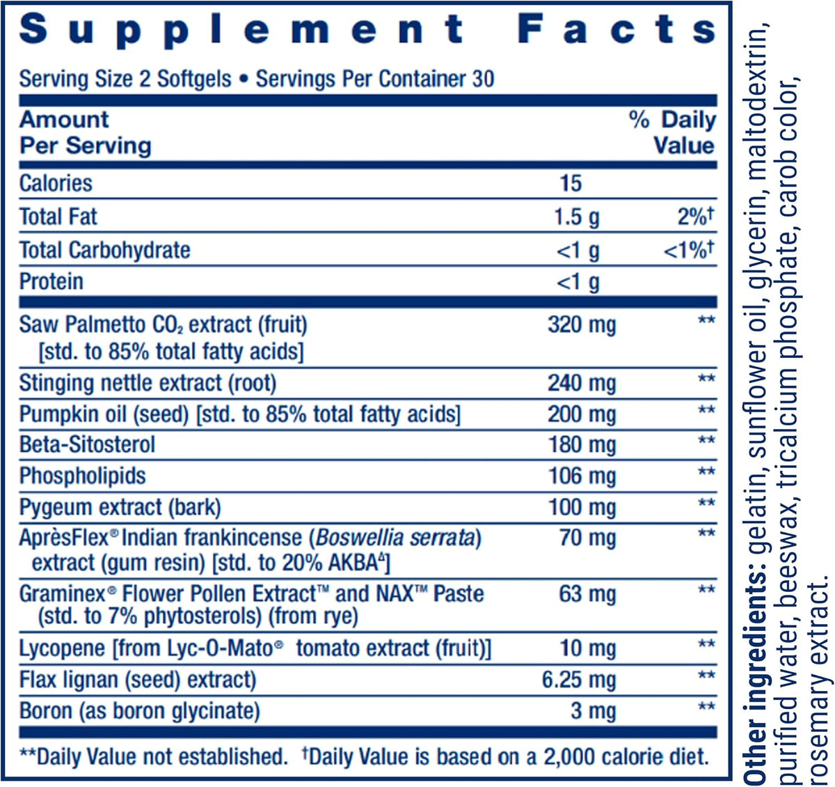Life Extension, Ultra Prostate Formula, Saw Palmetto for Men, pygeum, stinging Nettle Root, lycopene, Prostate Health, Urination Flow, Psa, 60 Count