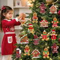 kockuu 16pcs Gingerbread Man Ornaments for Christmas Tree Decorations