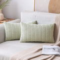 MIULEE Fall Decorative Throw Pillow Covers 18x18 Dark Rust Pack of 2