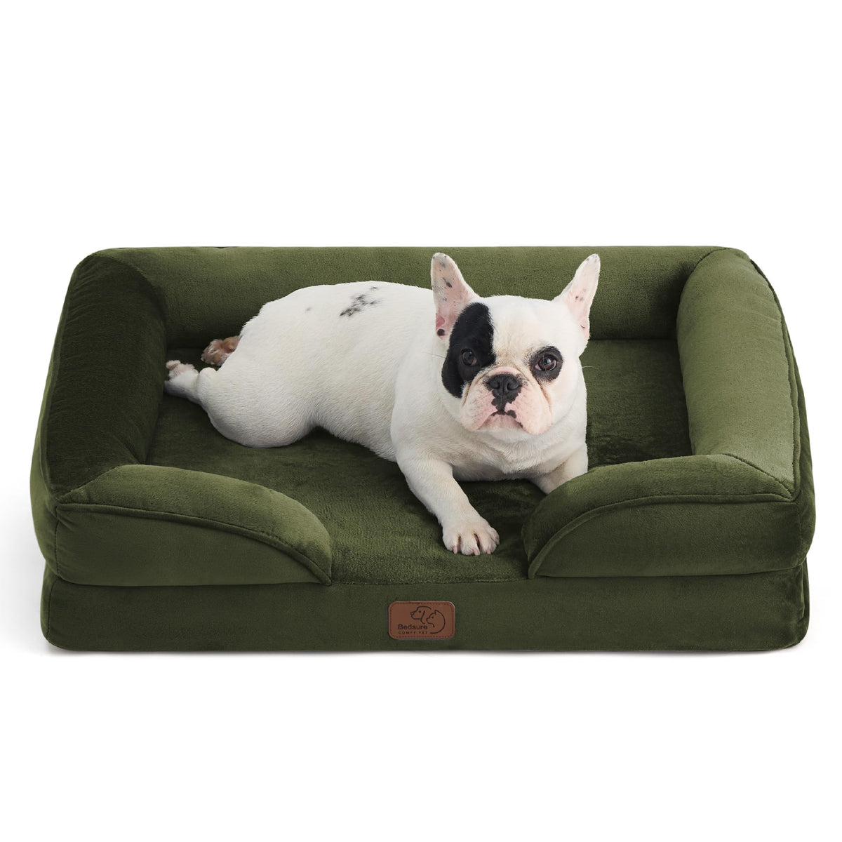 Bedsure Orthopedic Dog Bed Medium Size Dogs - Washable Small Medium Dog Cat Bed Waterproof, Comfort Cats Couch Sofa with Washable Removable Cover, Pets Bed with Nonskid Bottom, Grey, 28"