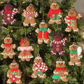 kockuu 16pcs Gingerbread Man Ornaments for Christmas Tree Decorations