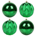 Extra Mercury Hanging Shatterproof Tree Ball Christmas Ornaments(Gold, 4 inch/4 Pcs)