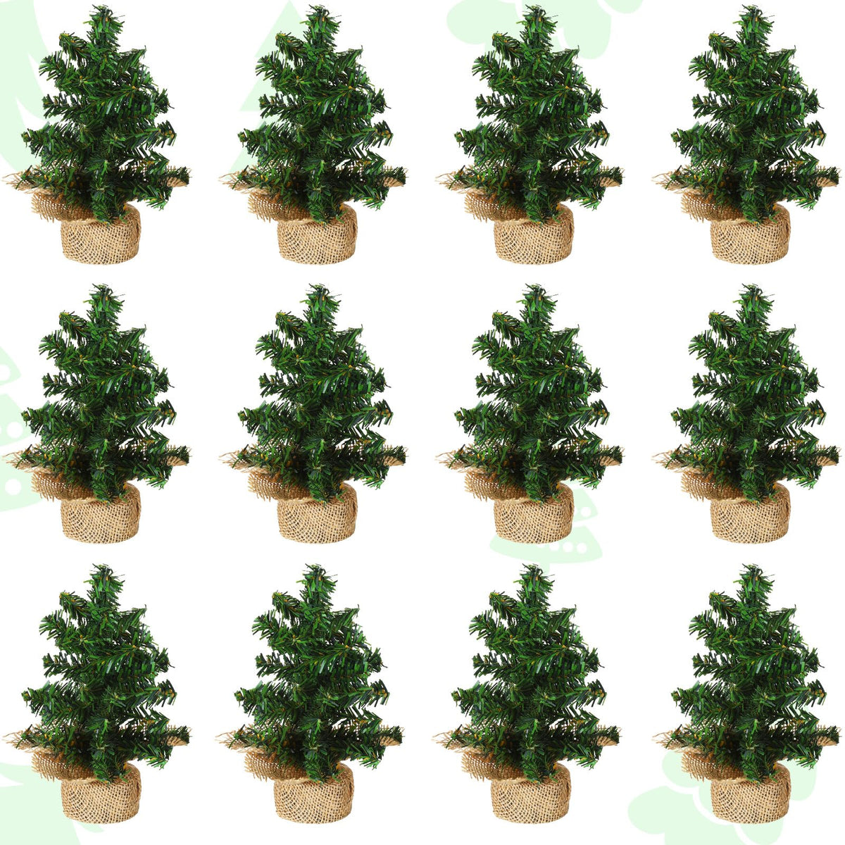 Yinder 2 Pcs 7.87 Inch Mini Christmas Tree Tabletop Pine Decoration