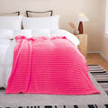 Burnt Orange Fleece Throw Blanket 50”×60” for Couch Sofa Livingroom
