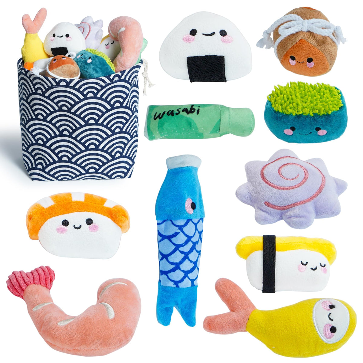 Nocciola Squeaky Bread Stuffed Dog Toys Pack - Puppy Toys with Grocery Bag to Keep Them Busy, Small Dog Toys for Boredom, Durable Snuffle Dog Toys for Small Medium Breeds Pet Gift