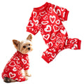 Dog Pajamas Christmas Puppy Onesie Long Sleeve Pets Clothes Jumpsuits PJS