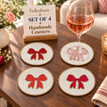 Folkulture Fall Coasters Set of 4, Boho Fall Table Decor