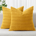 MIULEE Fall Decorative Throw Pillow Covers 18x18 Dark Rust Pack of 2