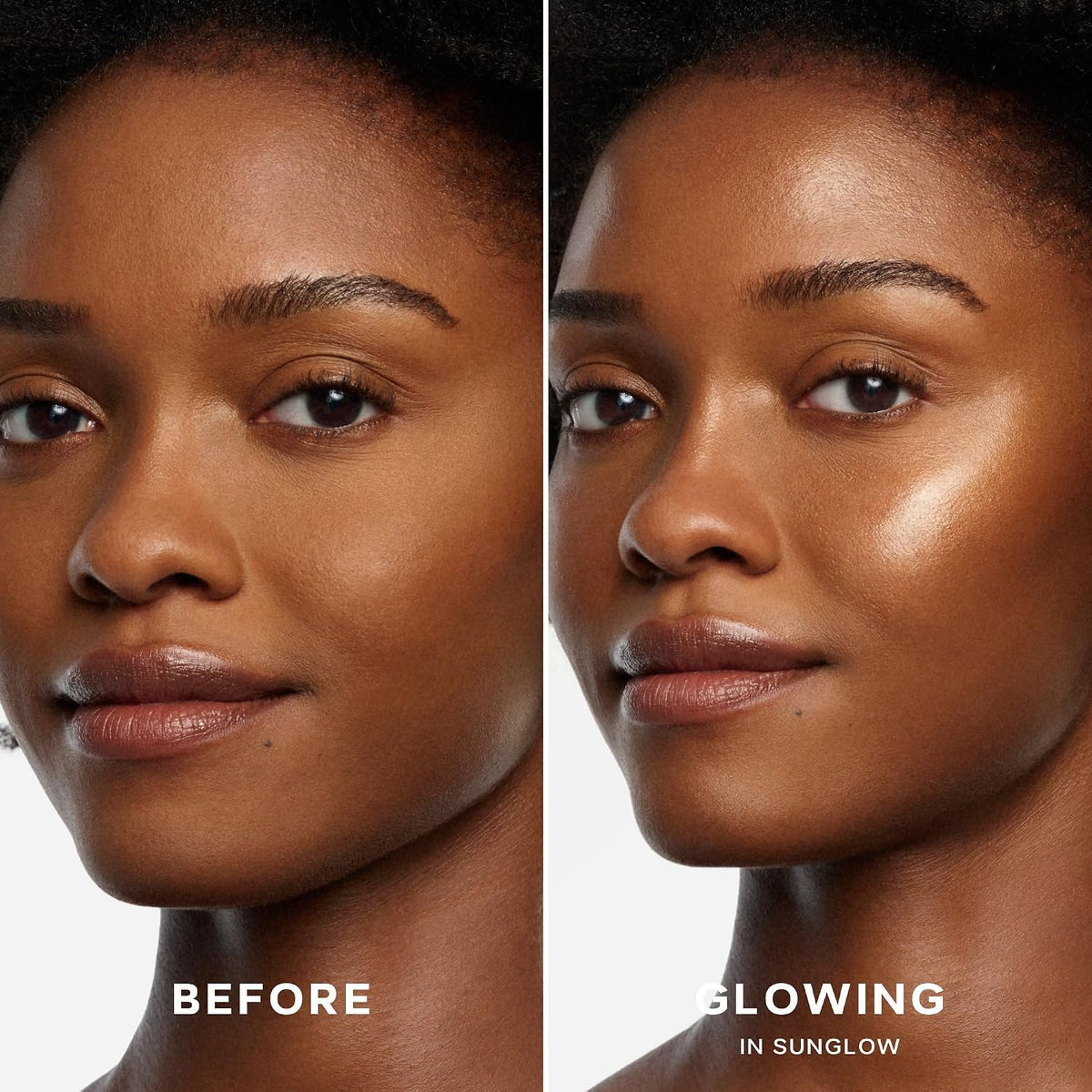 Saie Mini Glowy Super Gel - Hydrating Makeup Primer and Illuminating Glow Serum Enriched with Vitamin C and Squalane Oil - All-Over Liquid Highlighter Makeup for Instant Glass Skin - Sunglow (0.5 oz)