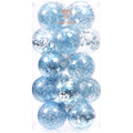 Sea Team 30-Pack Clear Christmas Ball Ornaments with Fillers, Champagne