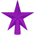 Christmas Tree Star Topper, 8" Gold Glitter Xmas Star Tree Decorations, 3D
