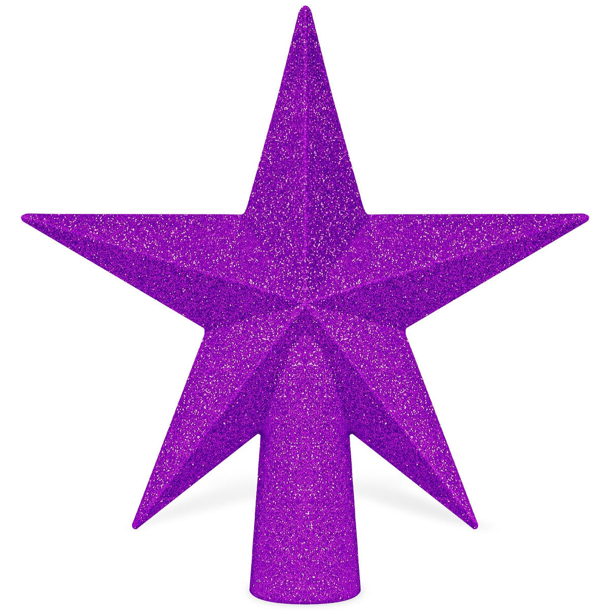 Christmas Tree Star Topper, 8" Gold Glitter Xmas Star Tree Decorations, 3D