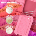NYX PROFESSIONAL MAKEUP Buttermelt Powder Blush, Fade and Transfer-Resistant Blush, Up to 12HR Make Up Wear, Vegan Formula - Butta Together