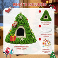 PETKARAY Christmas Tree Cat Cave Bed for Indoor Cats, Cozy Felt Cat House
