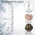 Yookeer 12 ft Silver Crystal Christmas Tree Garlands Rhinestone Ornament