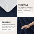 Bedsure GentleSoft Sherpa Fleece Throw Blanket for Couch, Non-Heated, Thick and Warm Throw for Women and Men, Soft Fuzzy Plush Weight Blanket for Winter, Navy, 50x60 Inches