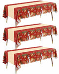 Pureegg Plastic Table Cloth Disposable 54x108 Gold 3Pack